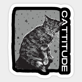 Cattitude Sticker